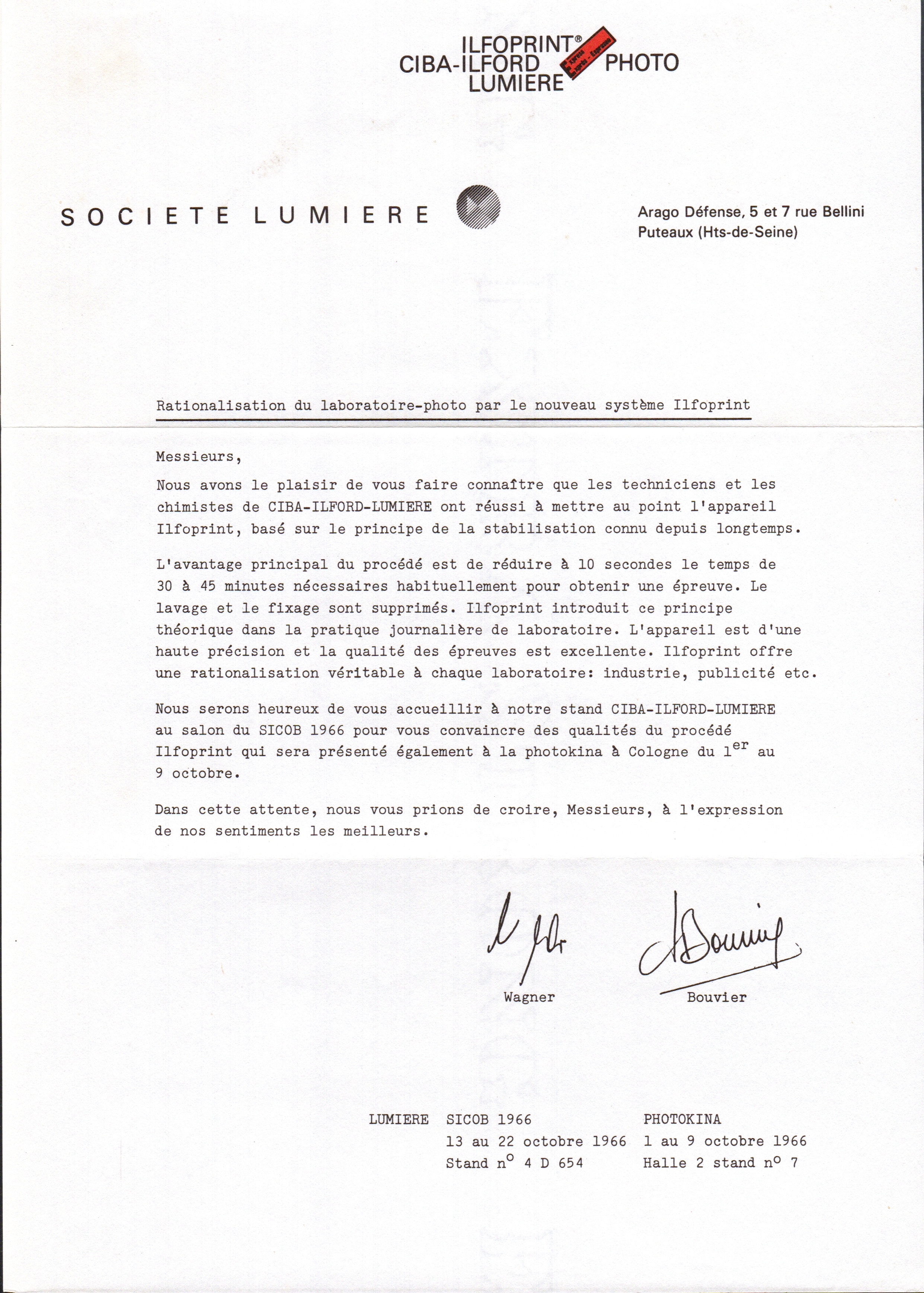 Ilfoprint - Courrier - 1966