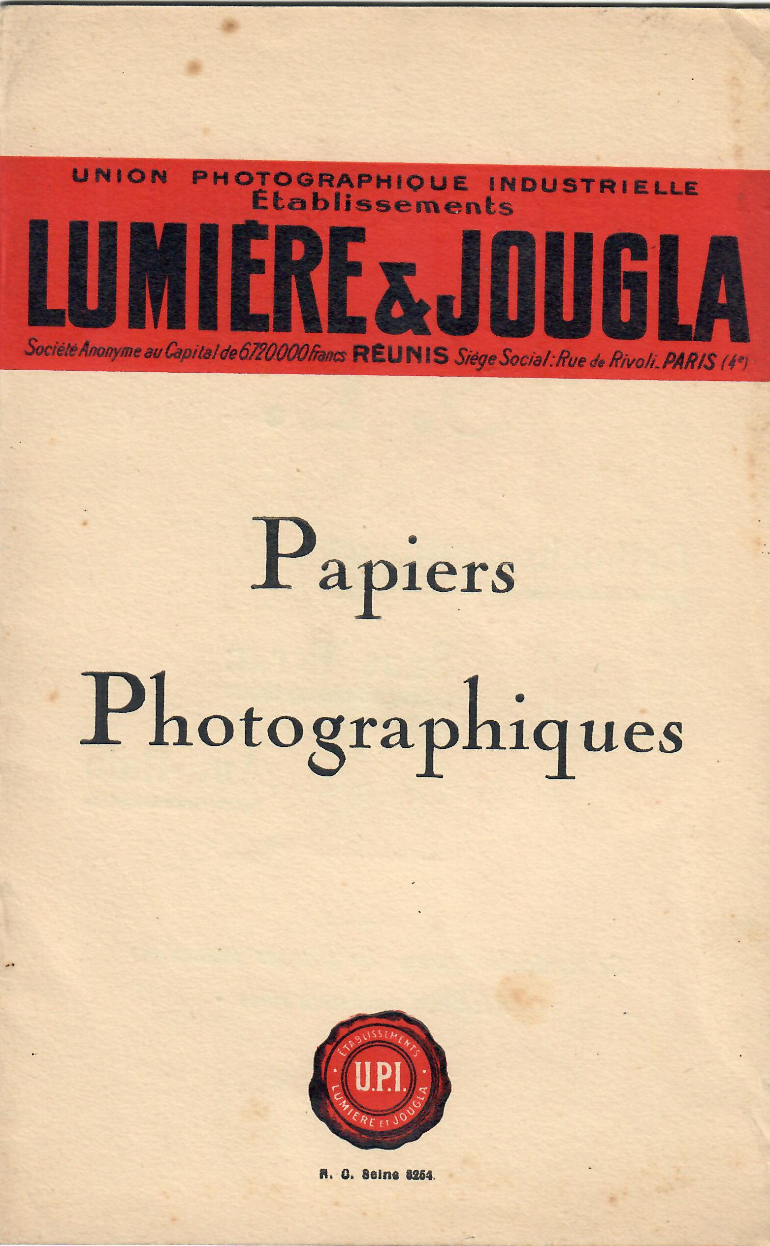 Sté Lumière - Papiers Photographiques