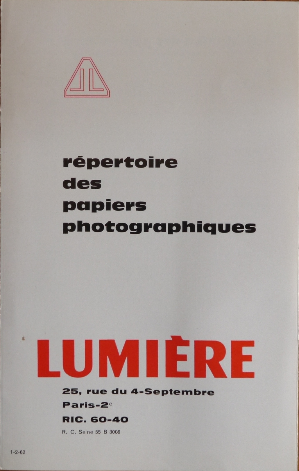Catalogue 1962