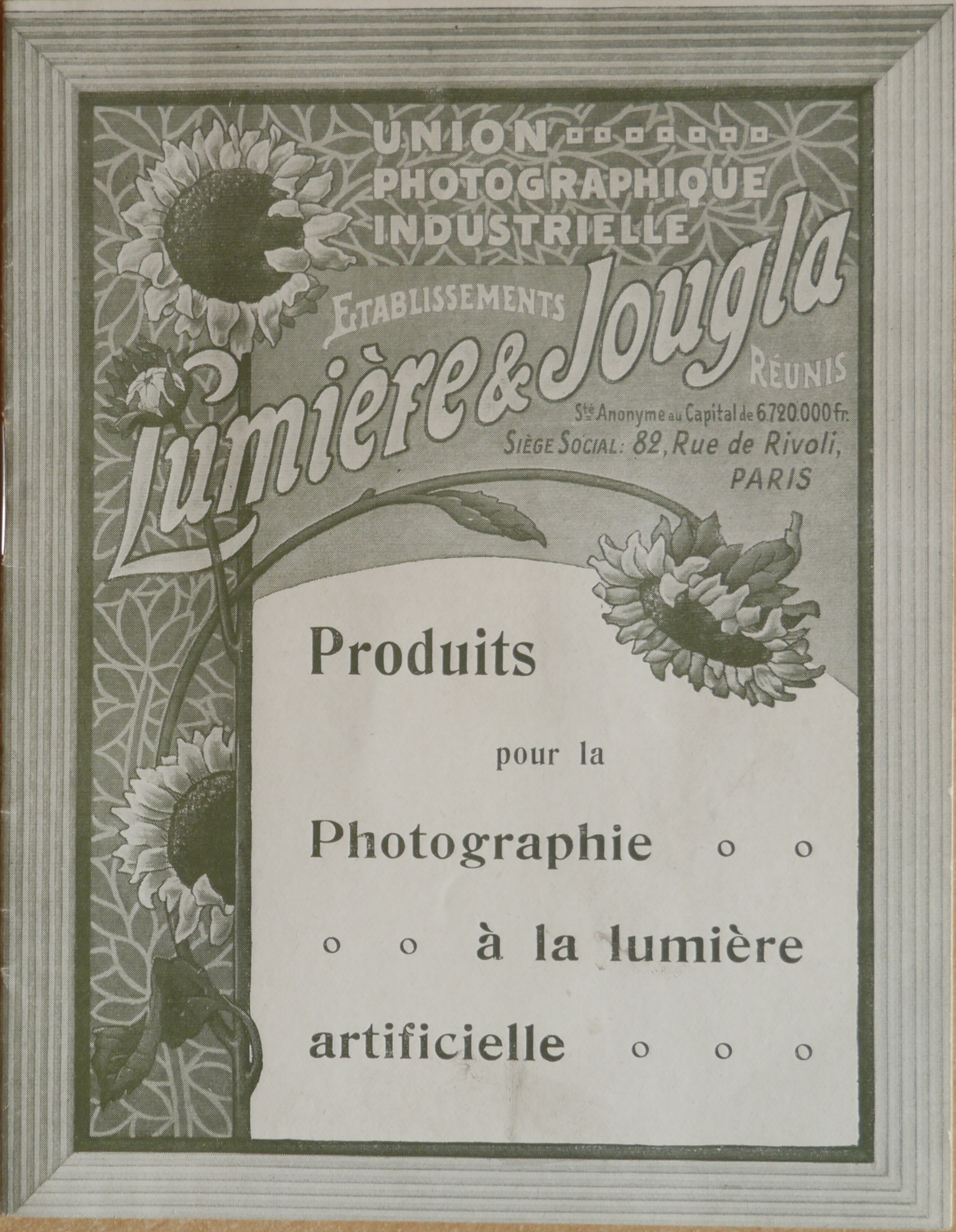 UPI - Catalogue des Produits pour la Photographie en lumiere artificielle - 1911-1928