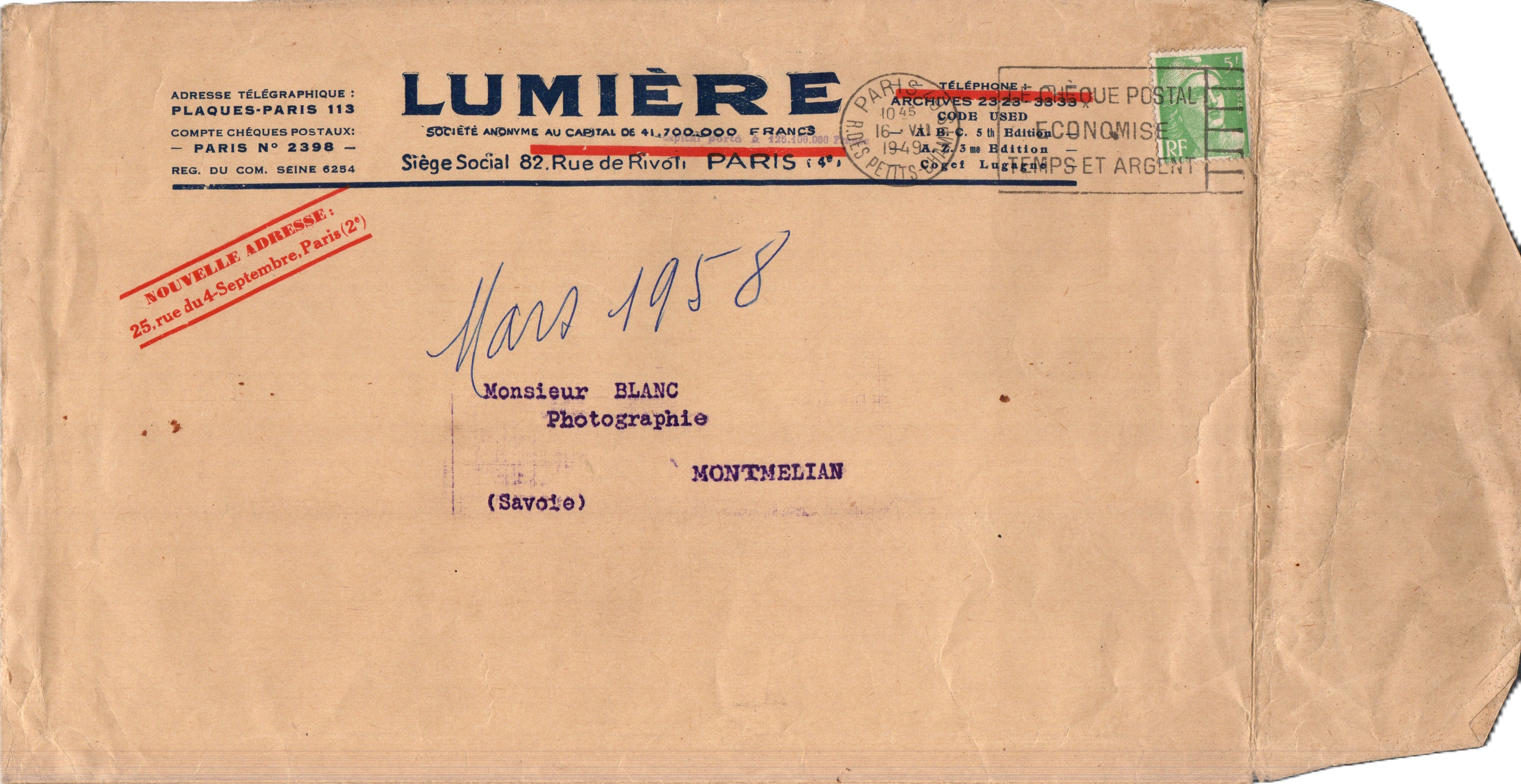 1949-07-16 - Enveloppe