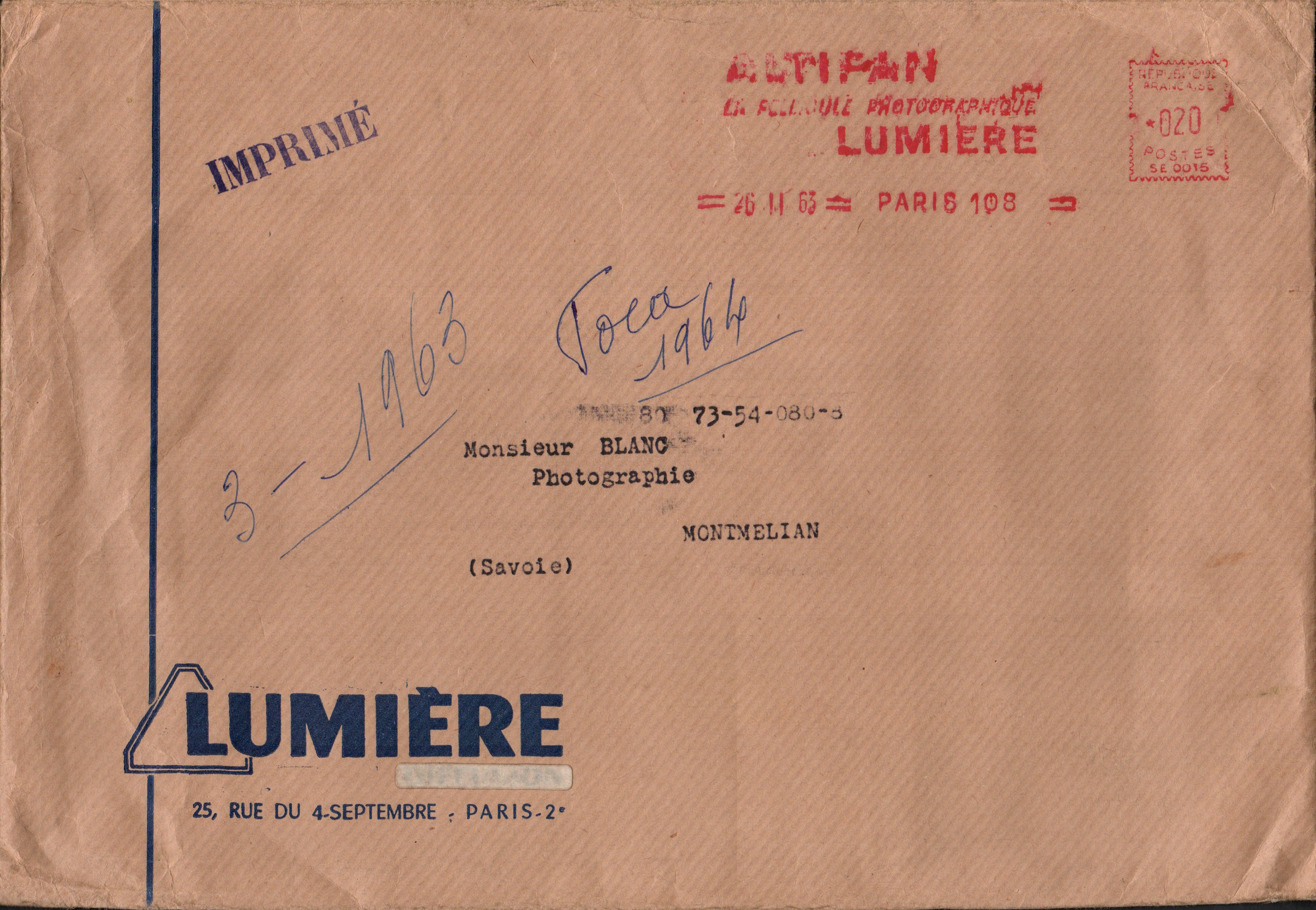 1963-11-26 - Enveloppe