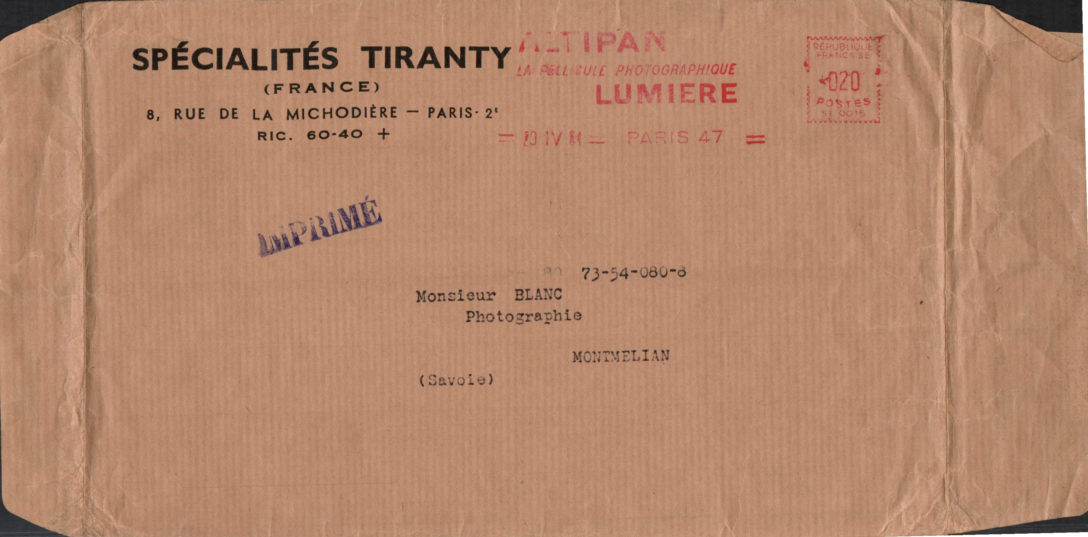 Enveloppe Lumière Tiranty 1961-04-20.jpg