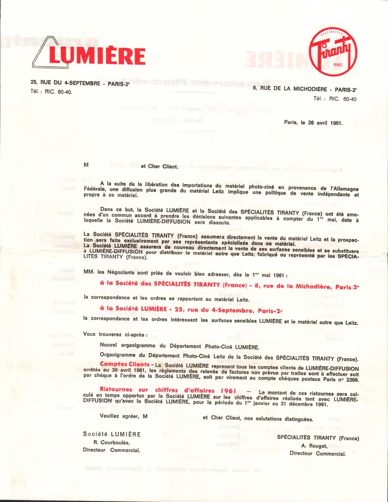 Lumière Tiranty 1961-04-28 recto