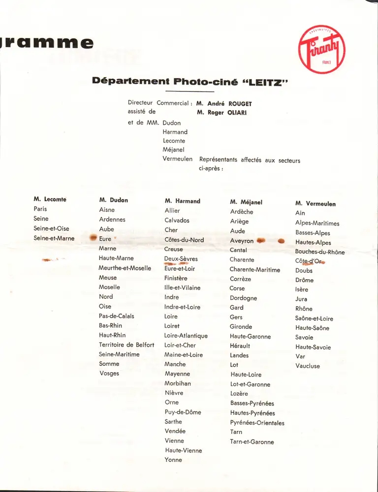 Lumière Tiranty 1961-04-28 verso 1