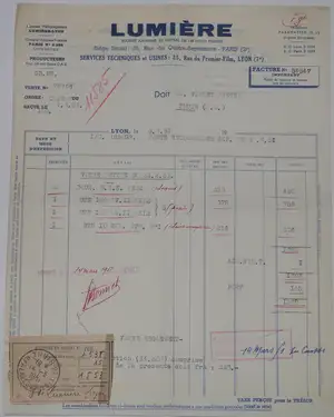 Facture - 3 mai 1951