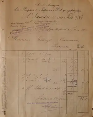 Facture - 21 juin 1911