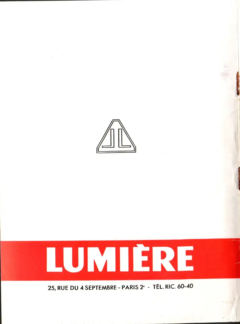 1958-07 - Lumière Informations n°2 - couverture