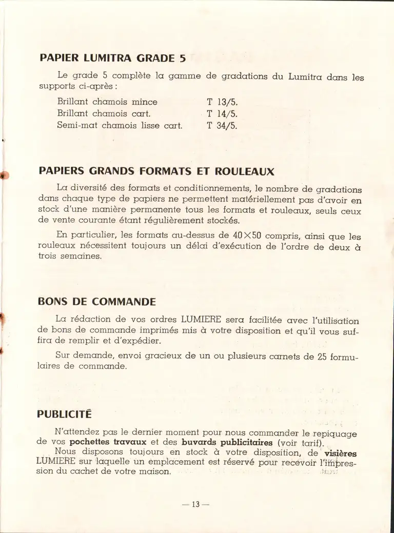 Lumière Informations n°1 - mars 1958 - 14