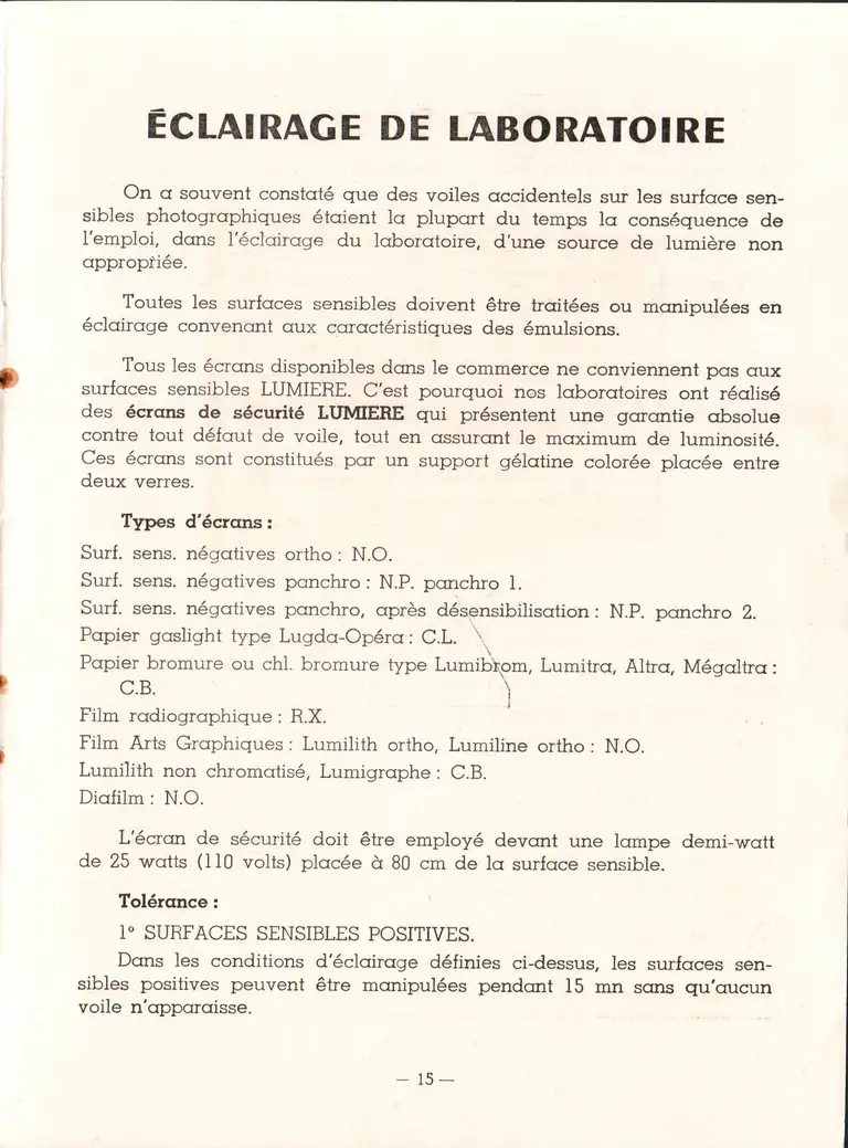 Lumière Informations n°1 - mars 1958 - 16