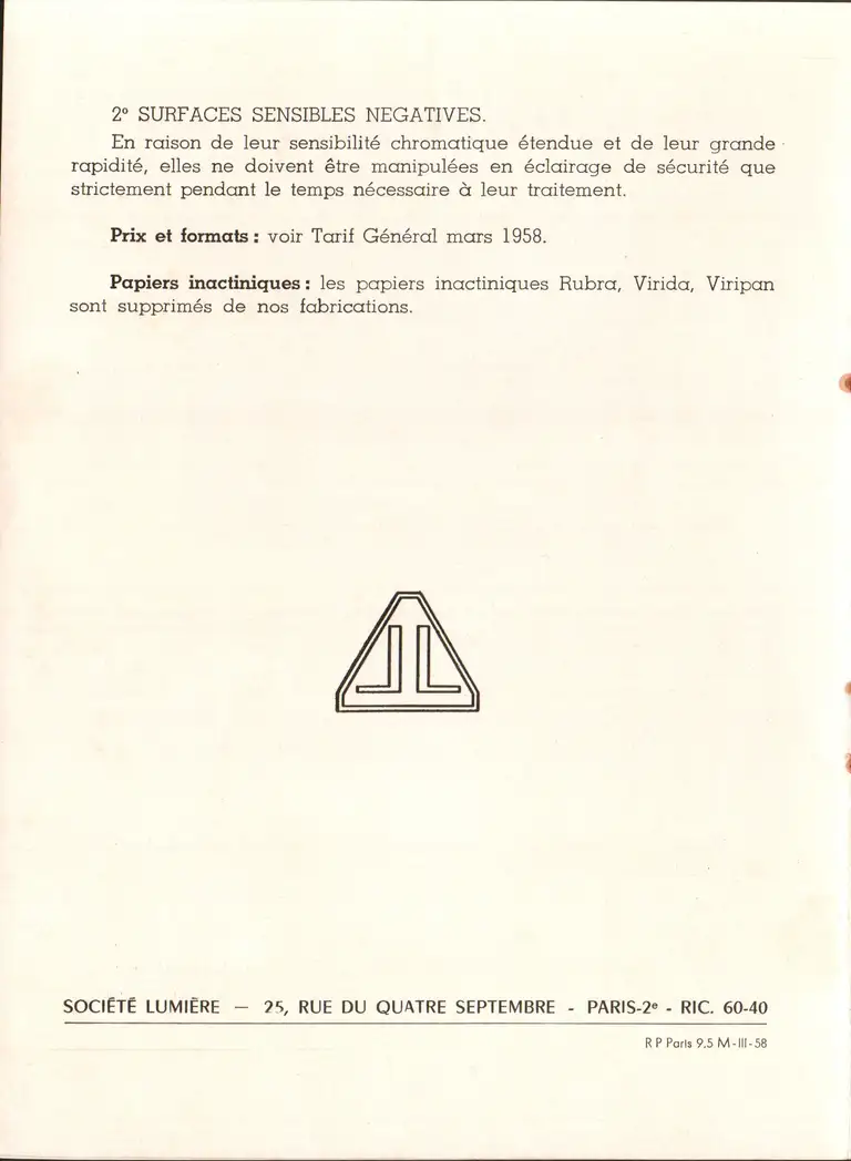 Lumière Informations n°1 - mars 1958 - 17