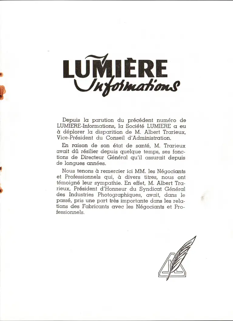 Lumière Informations n°2 - juillet 1958 - 5