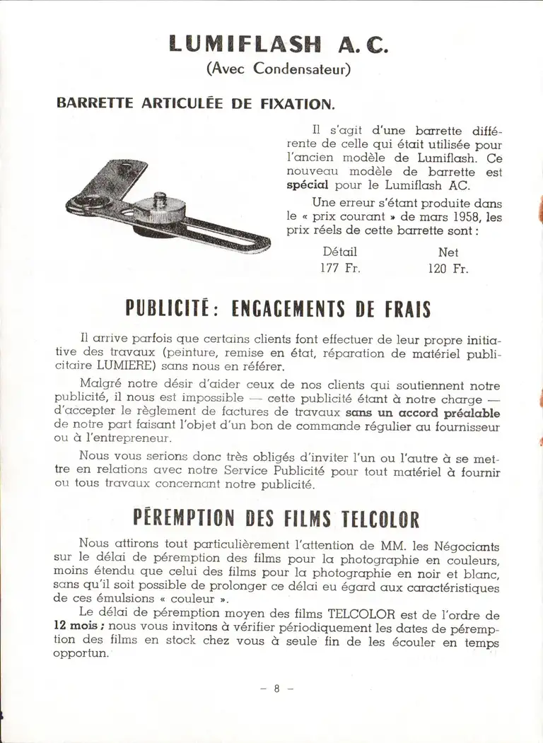 Lumière Informations n°2 - juillet 1958 - 12