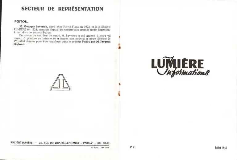 Lumière Informations n°2 - juillet 1958 - 4