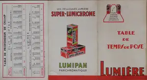 Table de temps de pose - 1948