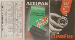 Table de temps de pose - 1949