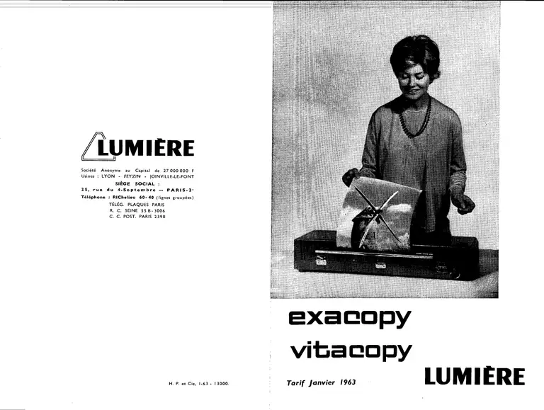 1963-01 - Tarif Exacopy Vitacopy recto