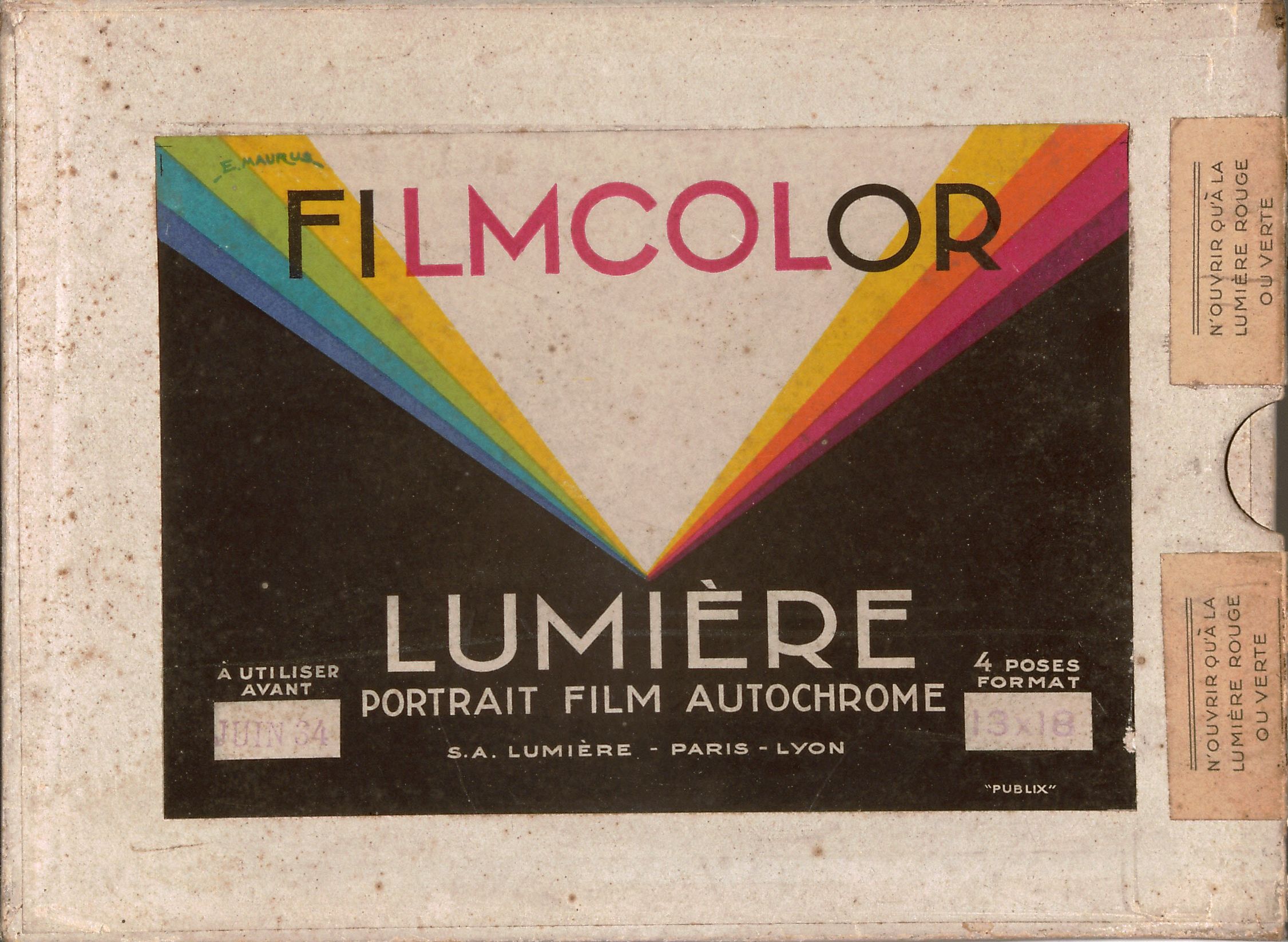 Filmcolor - Format 13x18 cm - expire en 1935