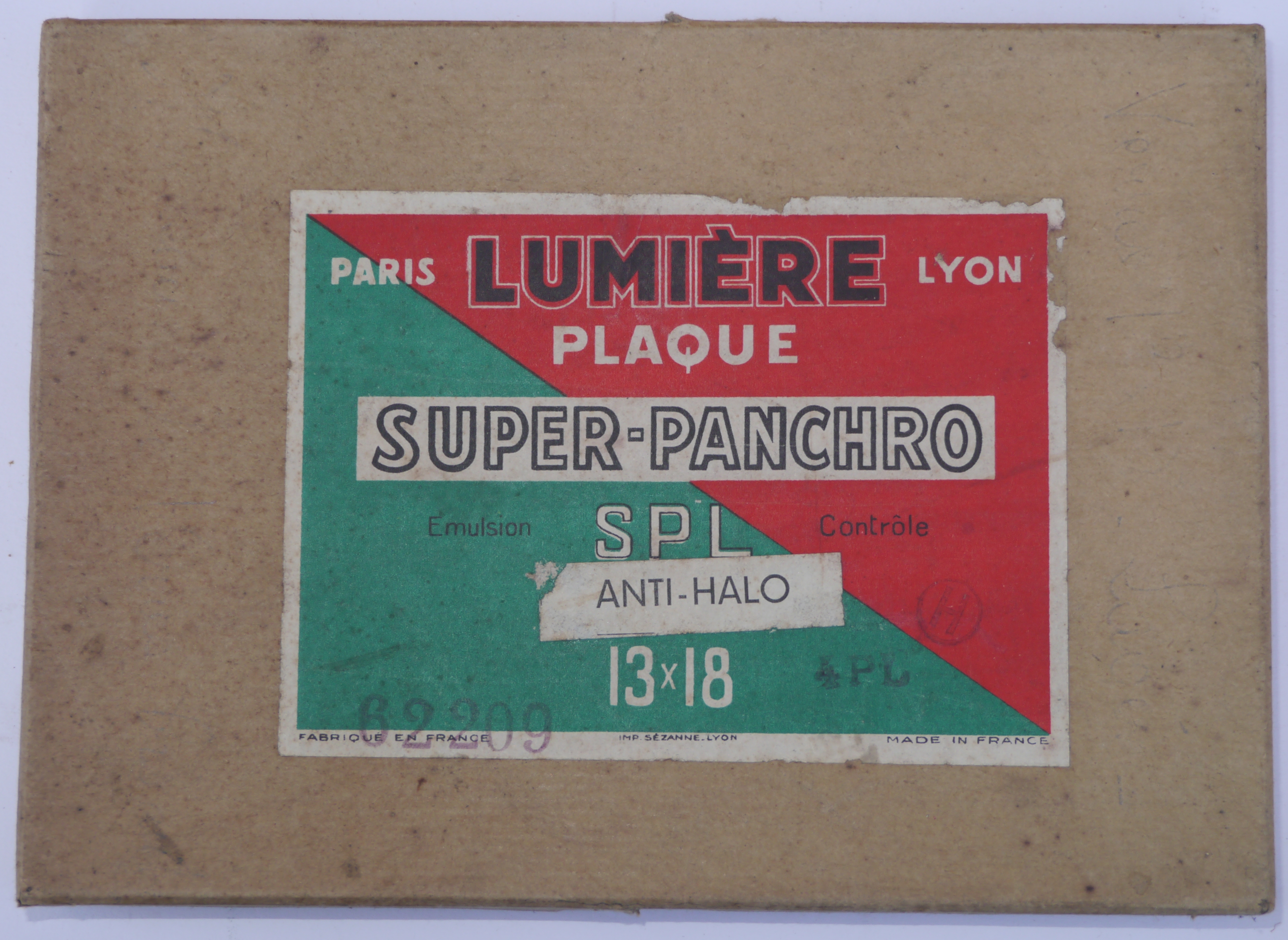 Plaque Super Panchro Lumière SPL - format 13x17 cm