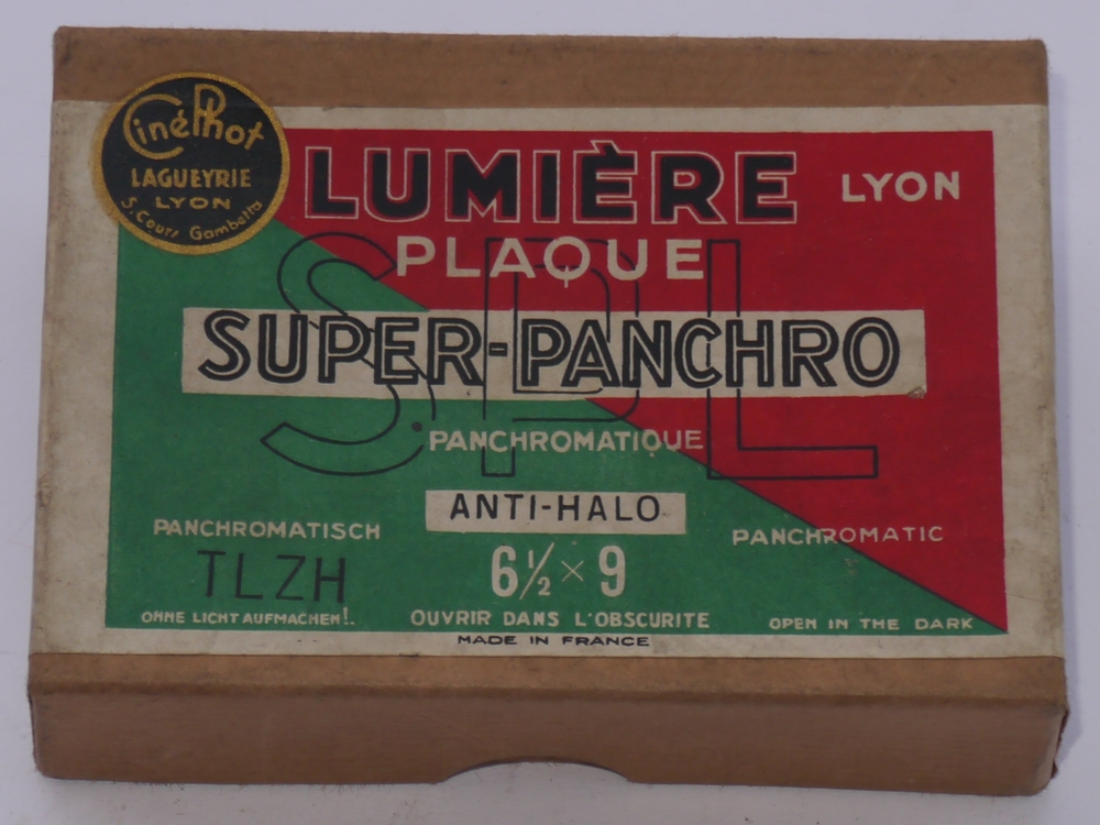 Plaque Super Panchro Lumière SPL - format 6,5x9 cm