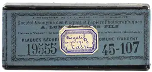 Plaque Etiquette bleue - format 45x107 mm