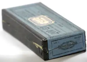 Plaque Etiquette bleue - format 45x107 mm