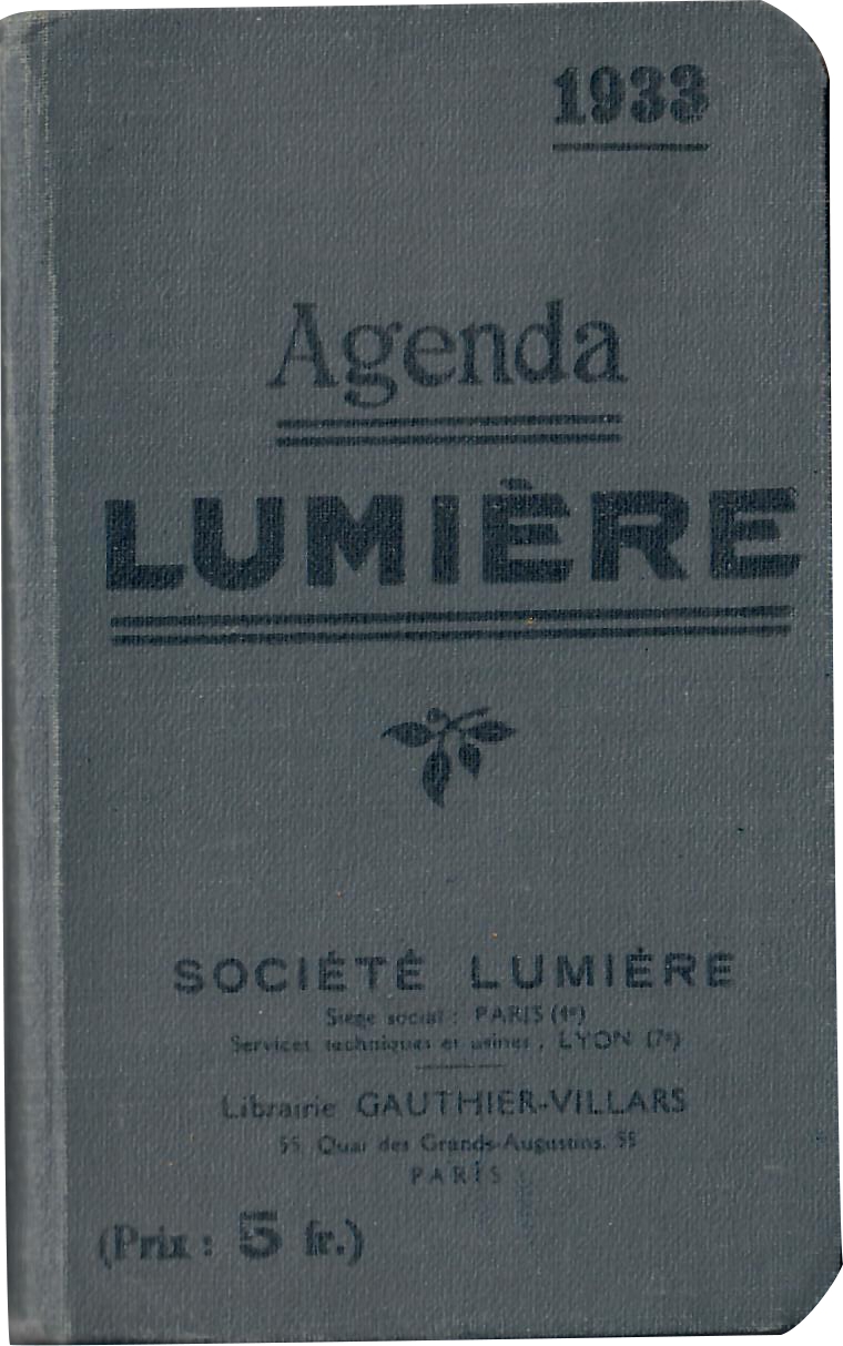 Agenda Lumière 1933