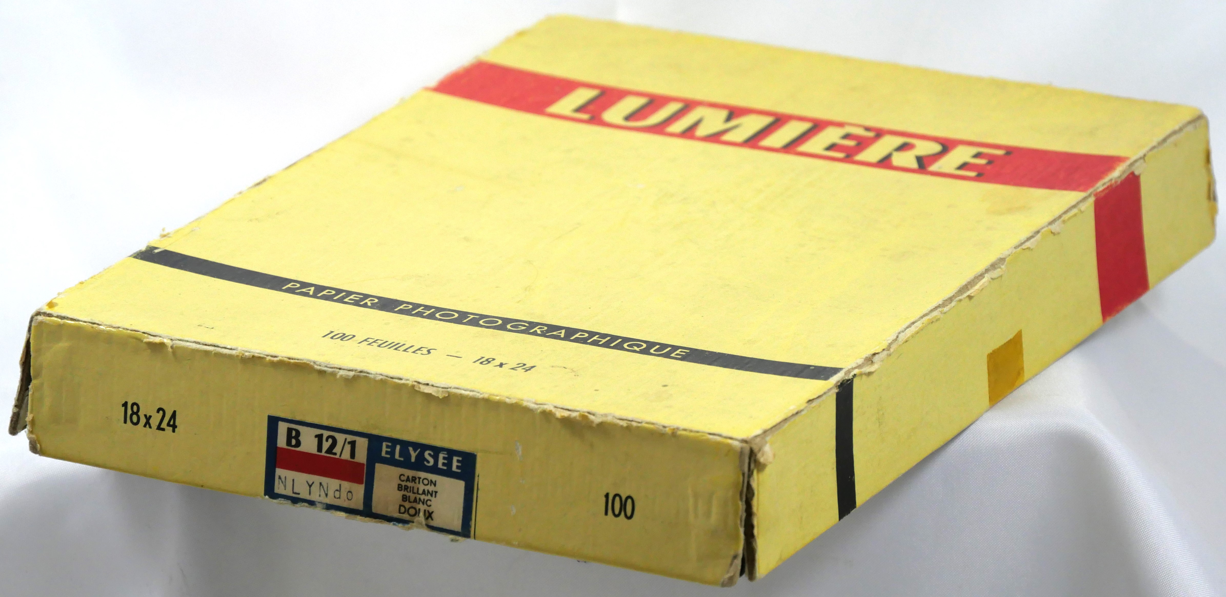 Sté Lumière - Bromure Elysée B12-1 carton brillant blanc doux - Boîte 100 feuilles 18x24 cm