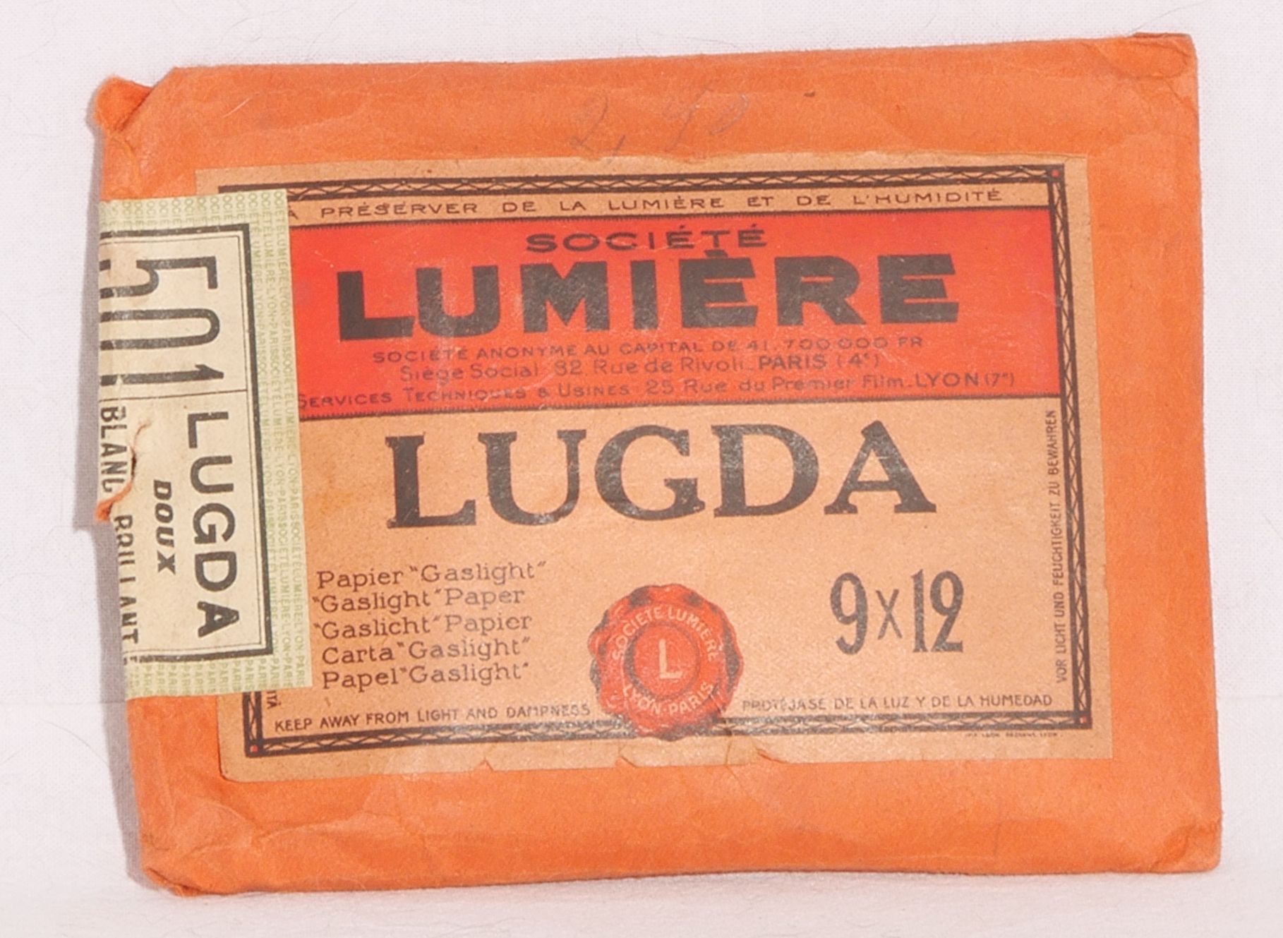 Sté Lumière - Lugda doux blanc brillant - Pochette 20 feuilles 6,5x9 cm