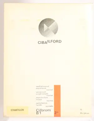 Papier Cilbrom B1 2N mince brillant blanc normal - Pochette 10 feuilles 18x24 cm Echantillon - recto
