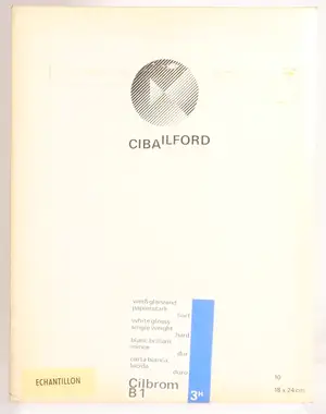 Papier Cilbrom B1 3W mince brillant blanc dur - Pochette 10 feuilles 18x24 cm Echantillon - recto