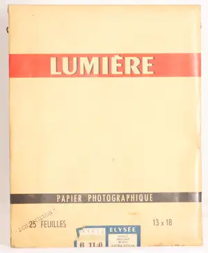 Papier Bromure Elysée B11-0 mince brillant blanc extra-doux - Pochette 25 feuilles 13x18 cm 6 Echantillon - recto