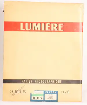 Papier Bromure Elysée B11-2 mince brillant blanc normal - Pochette 25 feuilles 13x18 cm Echantillon - recto