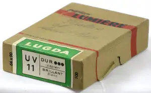 Sté Lumière - Lugda UV 11 papier dur brillant blanc - Boîte de 100 feuilles - 64x90 mm