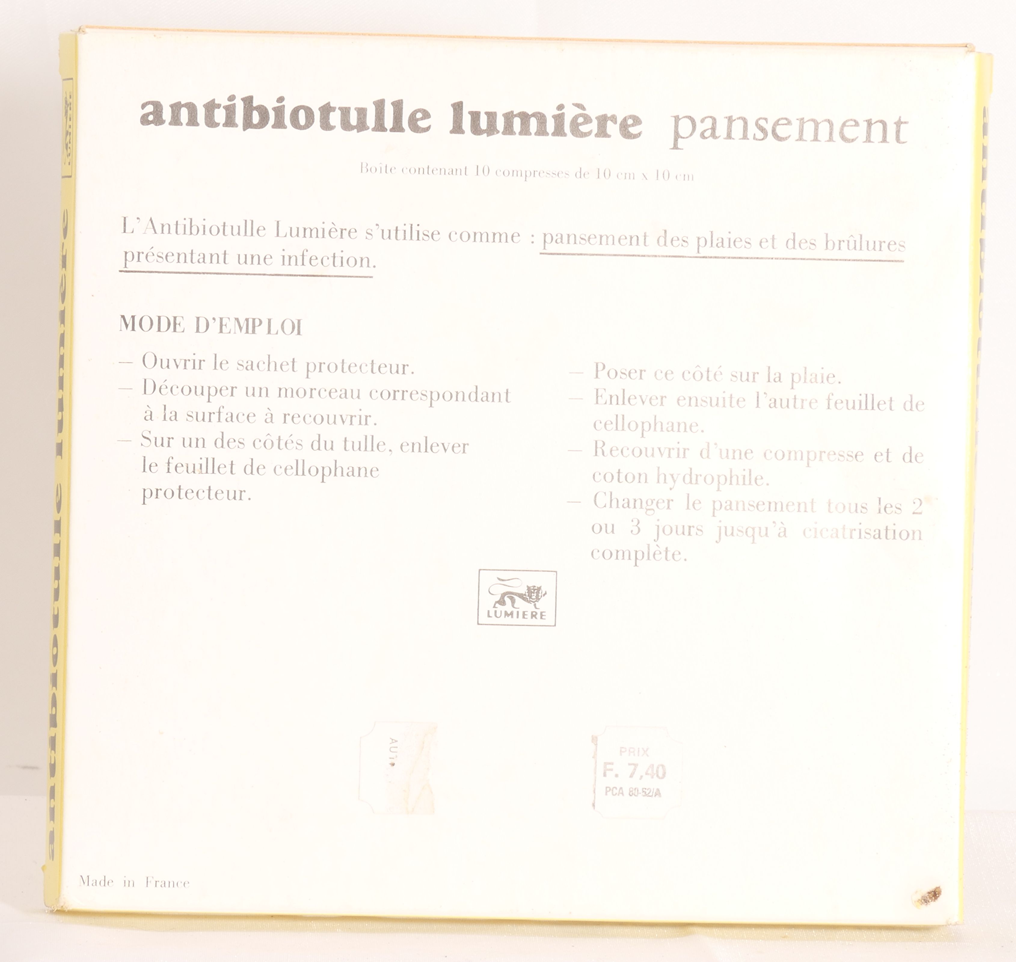 Antibiotulle - Boîte de 10 compresses 10x10 cm