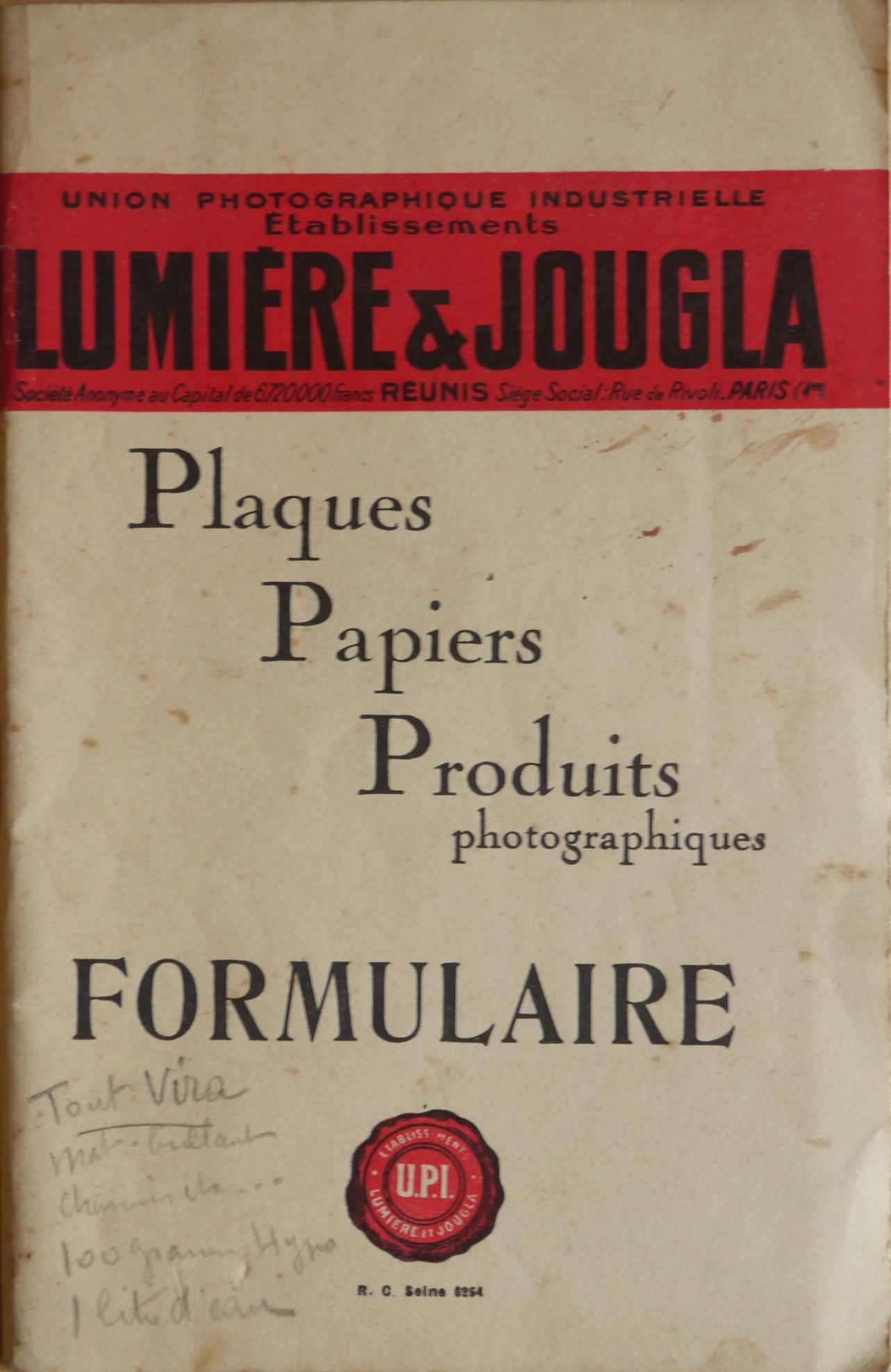 Formulaire n°13 - 1924
