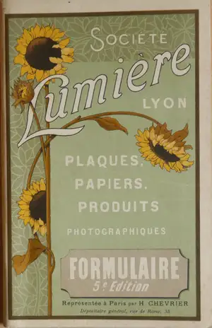 Formulaire de la "Société Anonyme des Plaques et Papiers Photographiques Antoine Lumière et ses Fils" 1908