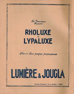 Publicité Papiers Rholuxe Lypaluxe 1925