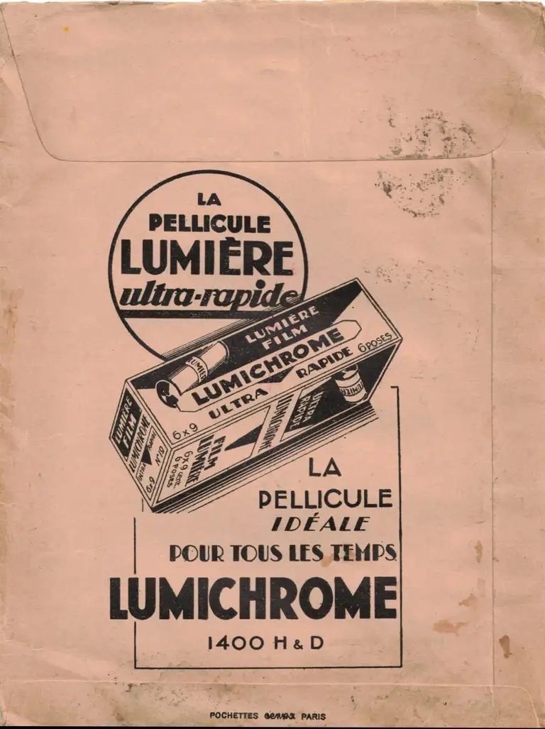 Enveloppe d'expédition de la photo de Louis Lumière lors de la remise de médaille - 1933