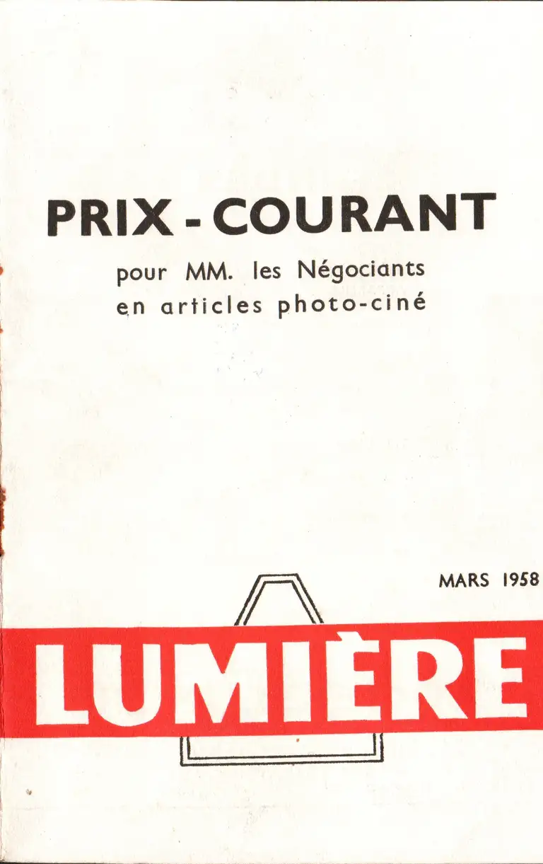 1958-03 - Prix courant - couverture
