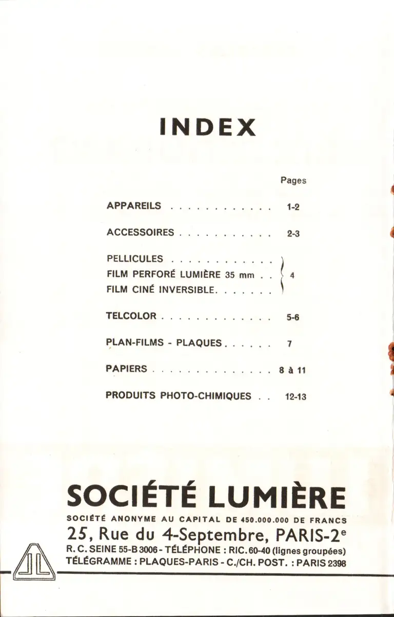 1958-03 - Prix courant - page 1