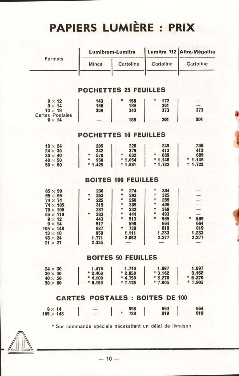 1958-03 - Prix courant - page 11