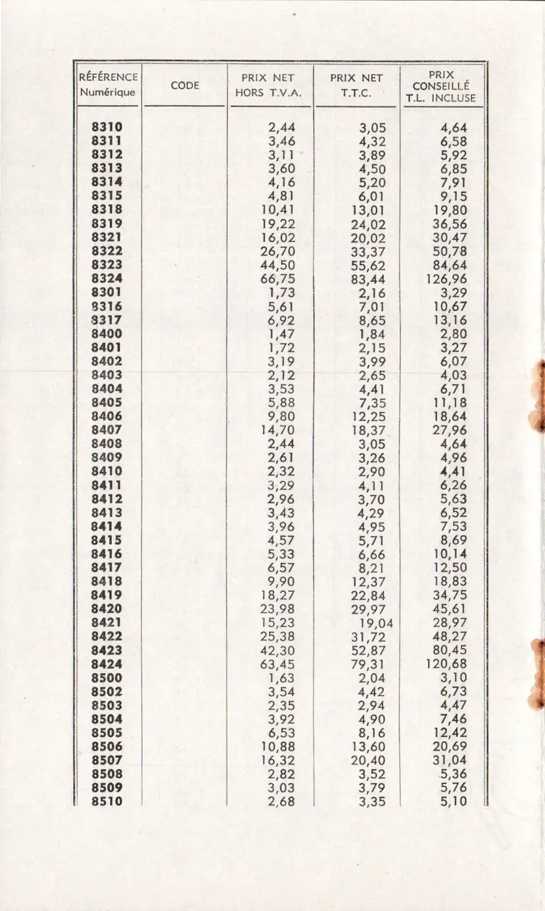 1960-03 - Tarif général - 22