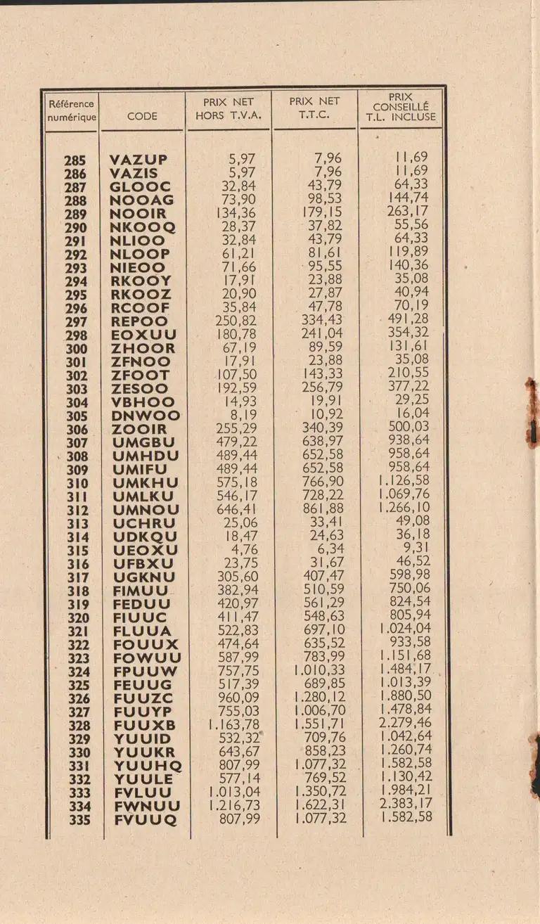 Tarif appareils et matériels Leitz Wetzlar - décembre 1960 10