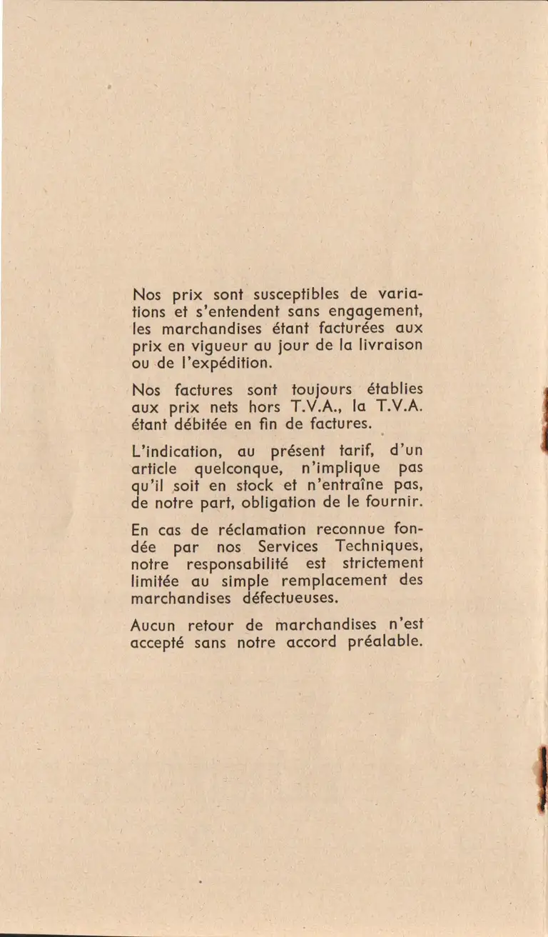 Tarif appareils et matériels Leitz Wetzlar - décembre 1960 2