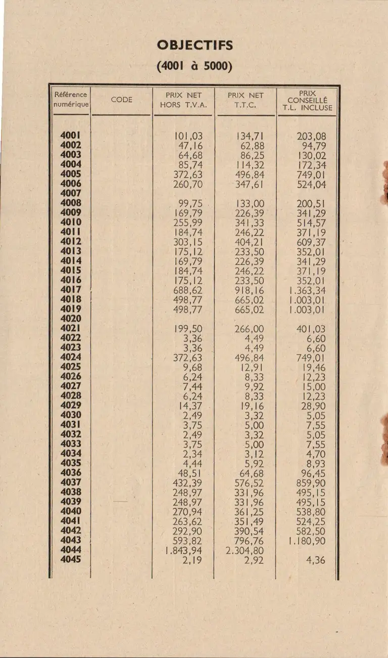 Tarif matériel amateurs - décembre 1960 5