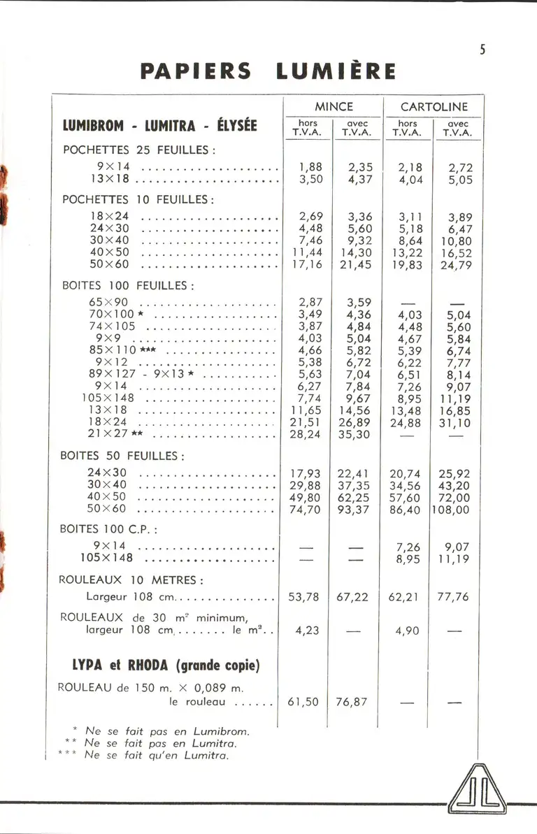 1963-01 - Tarif - page 5