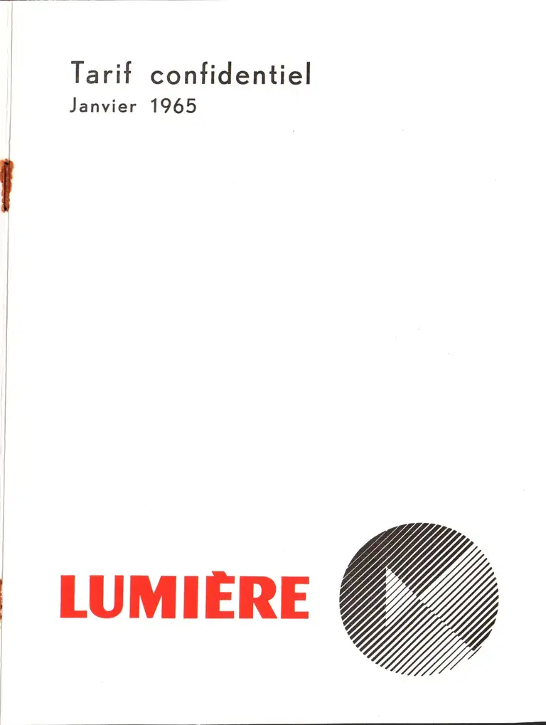 1965-01 - Tarif - Couverture
