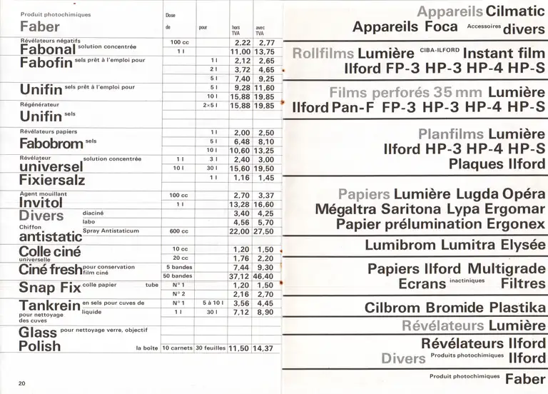 Tarif confidentiel - avril 1967 3