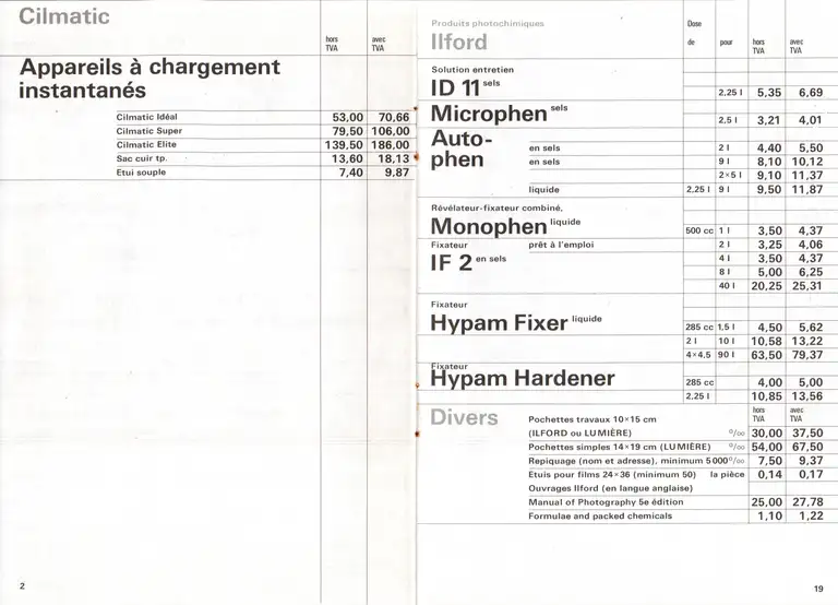 Tarif confidentiel - avril 1967 4